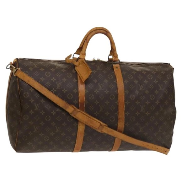LOUIS VUITTON Monogram Keepall Bandouliere 60 Boston Bag M41412 LV Auth 121115 - Picture 1 of 14